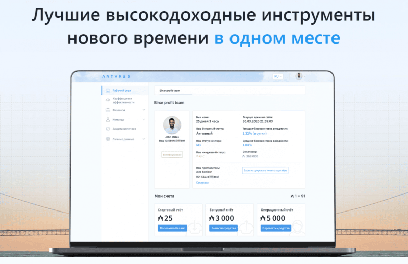 Обзор инвестиционной платформы Antares: условия сотрудничества и отзывы клиентов