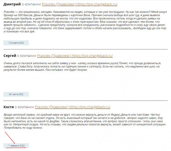 Pravolex (Праволекс) top-chargeback.ru – мошенническая юридическая фирма