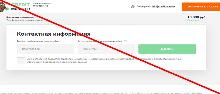 Credit monster отзывы, кредит monster