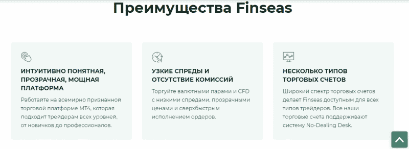 Обзор CFD-брокера Finseas: торговые возможности, отзывы