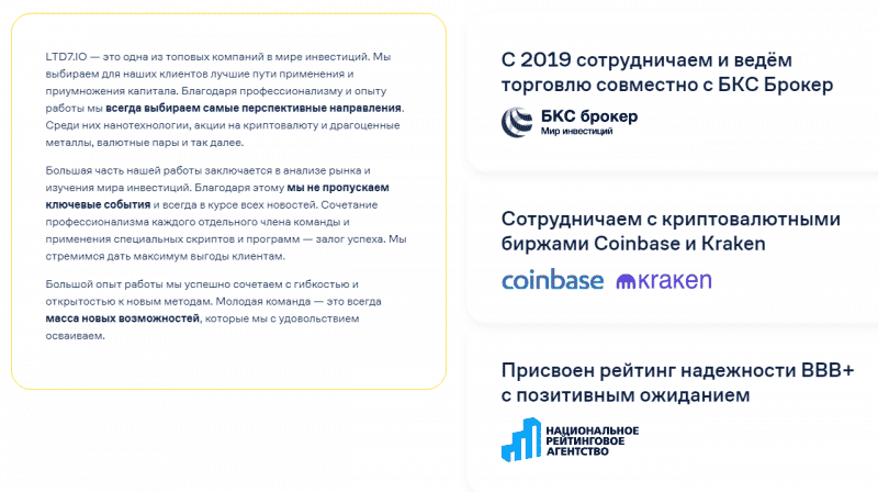 Обзор инвестиционной площадки LTD7: отзывы вкладчиков и условия сотрудничества