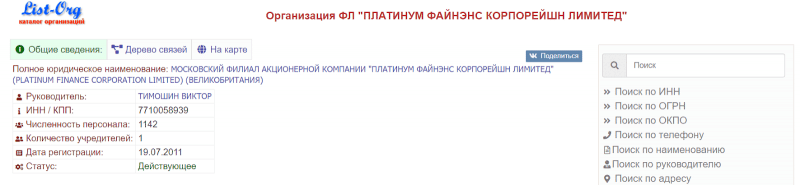 Очередной лохотрон или проверенная компания? Обзор Platinum Finance и отзывы клиентов