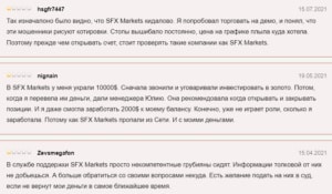 Отзывы о брокере SFX Markets (SFX Markets com) от его клиентов