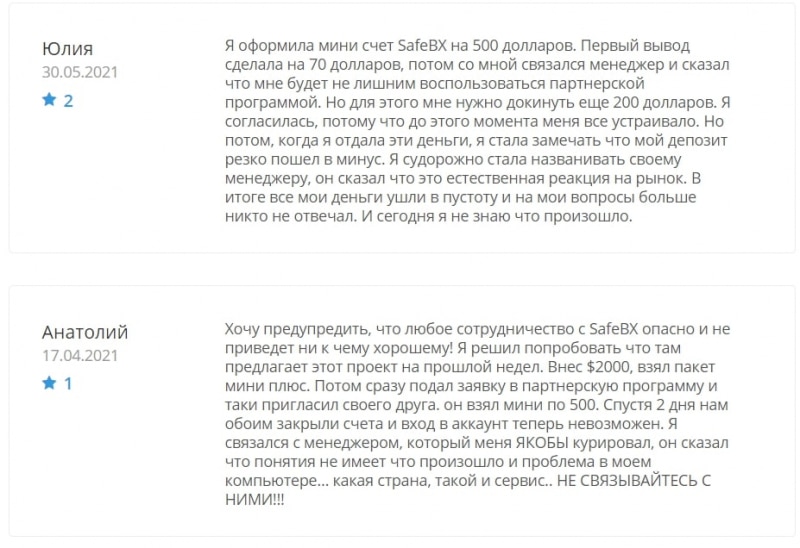 SafeBX отзывы о брокере, детальный обзор проекта