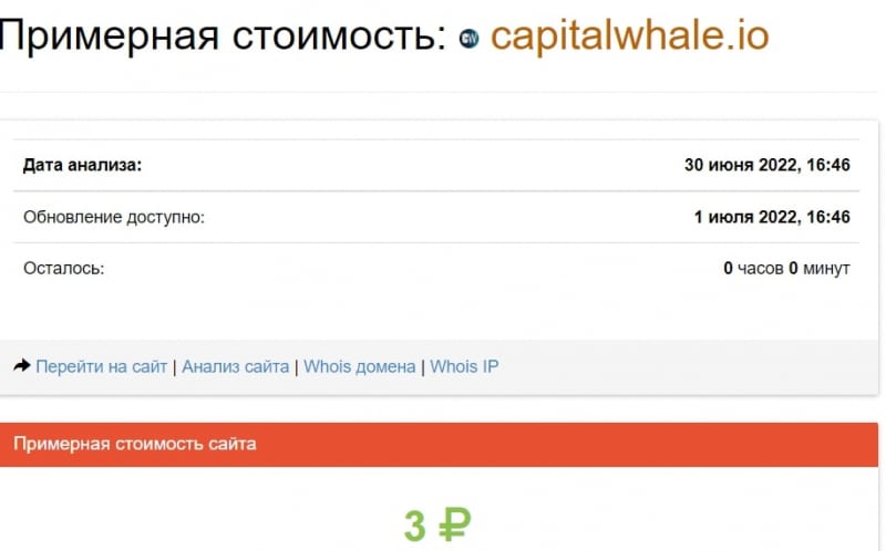 Capital Whale: отзывы клиентов и проверка легальности работы