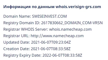 SWISEINVEST отзывы о компании, обзор условий сотрудничества