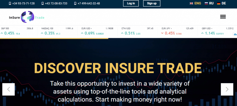 Обзор InSure Trade: условия брокера, отзывы