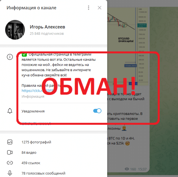 Игорь Алексеев в телеграмм — отзывы клиентов и обзор - Seoseed.ru