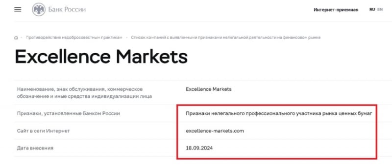 Excellence Markets: обзор брокера, отзывы реальных клиентов. Как вернуть деньги?